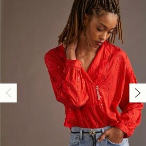 Pilcro Pintucked Buttondown